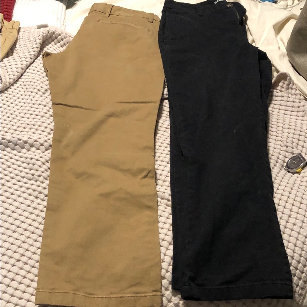 Men's Black and Tan Pants